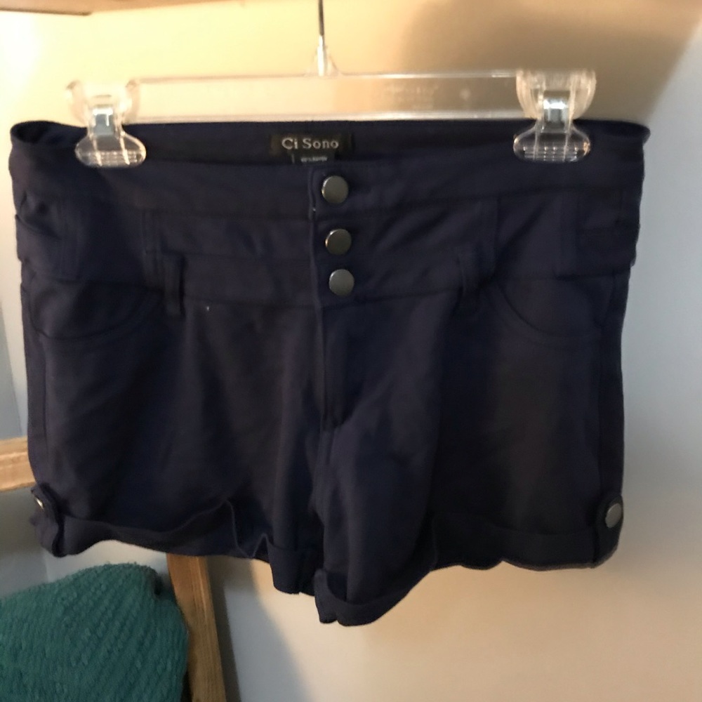 Blue High Waited Shorts